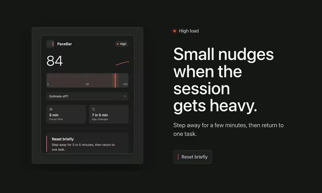 PaceBar screenshot