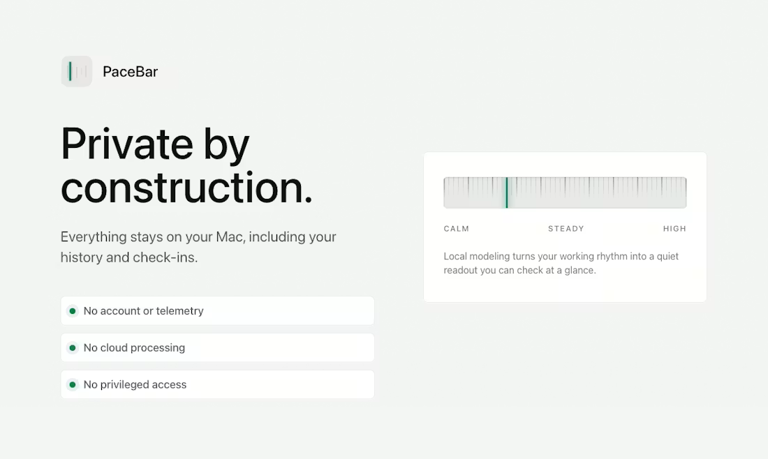 PaceBar screenshot