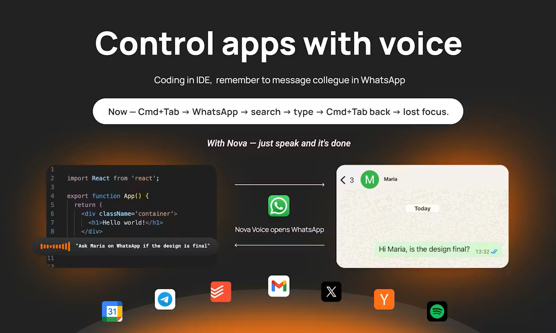 NovaVoice screenshot
