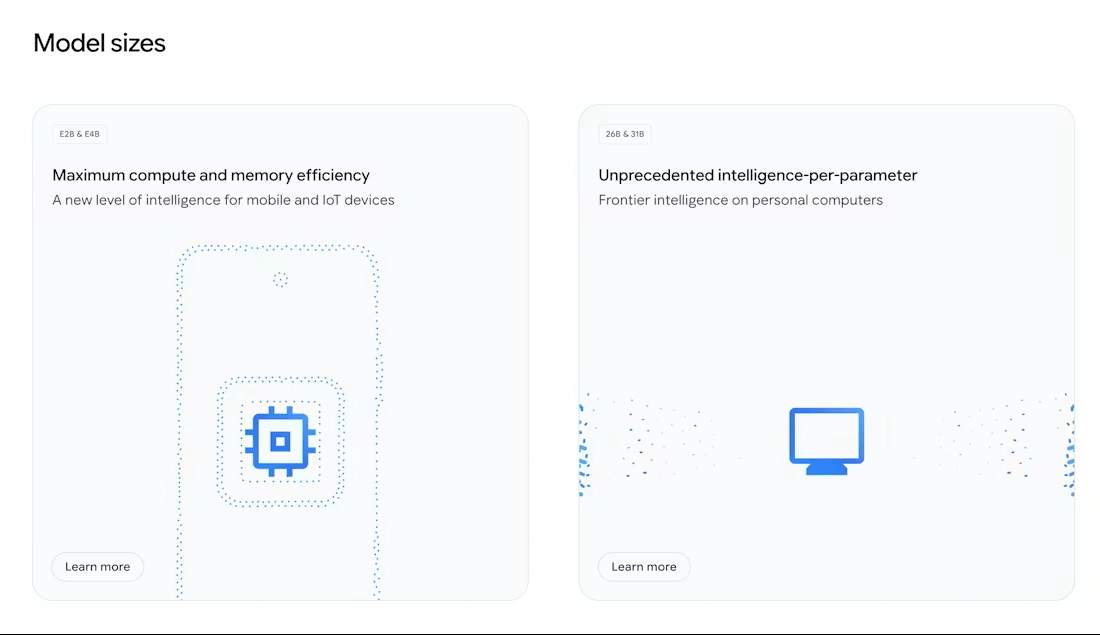 Google Gemma 4 screenshot