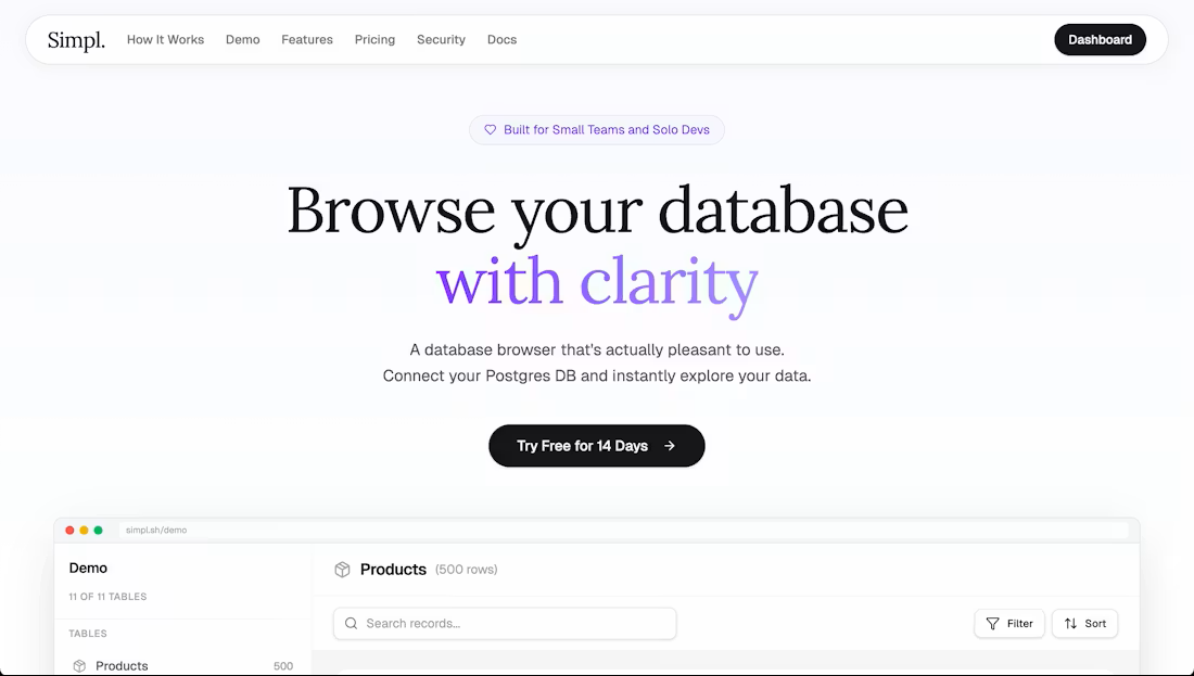 Simpl. screenshot