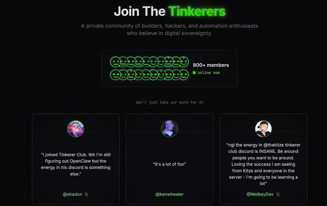 Tinkerer Club screenshot