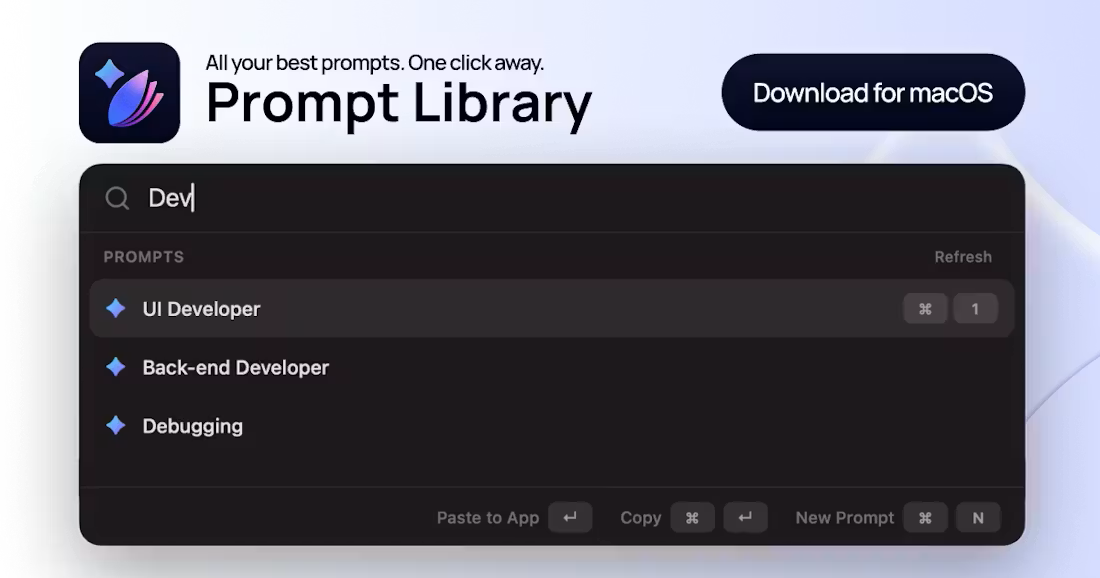 Prompt Library screenshot