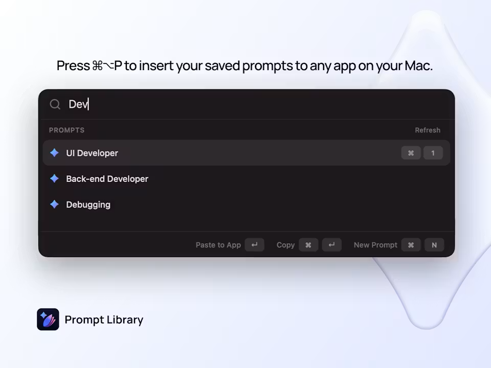Prompt Library screenshot