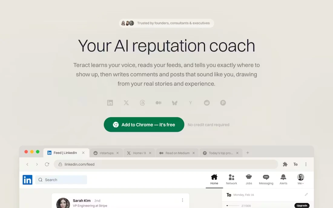 Teract screenshot