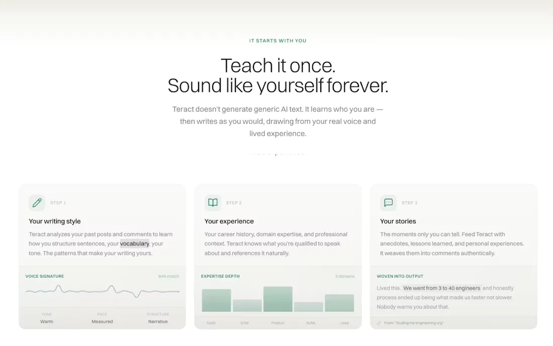 Teract screenshot