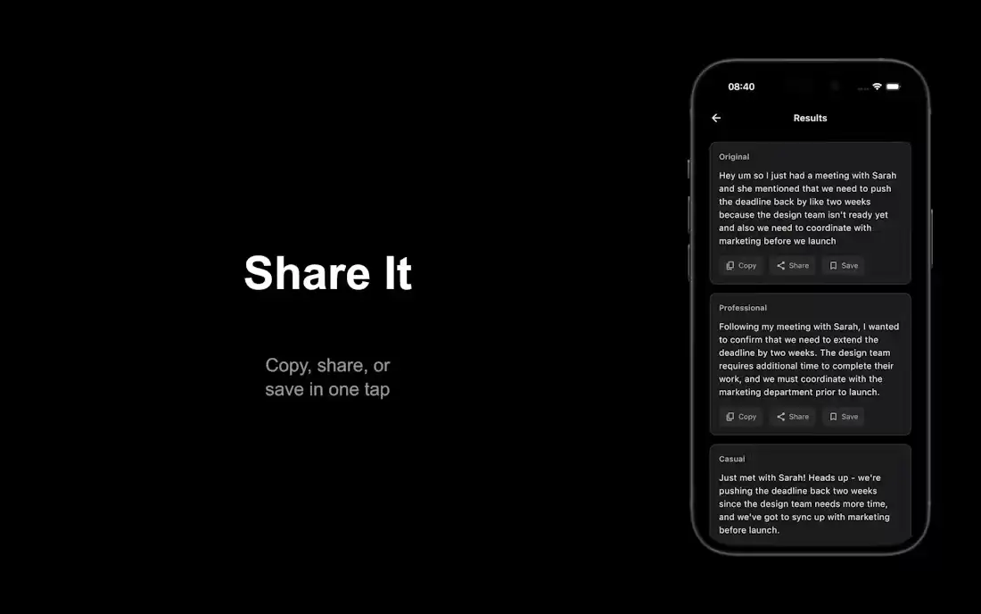 Voicr screenshot