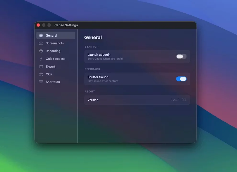 Capso screenshot