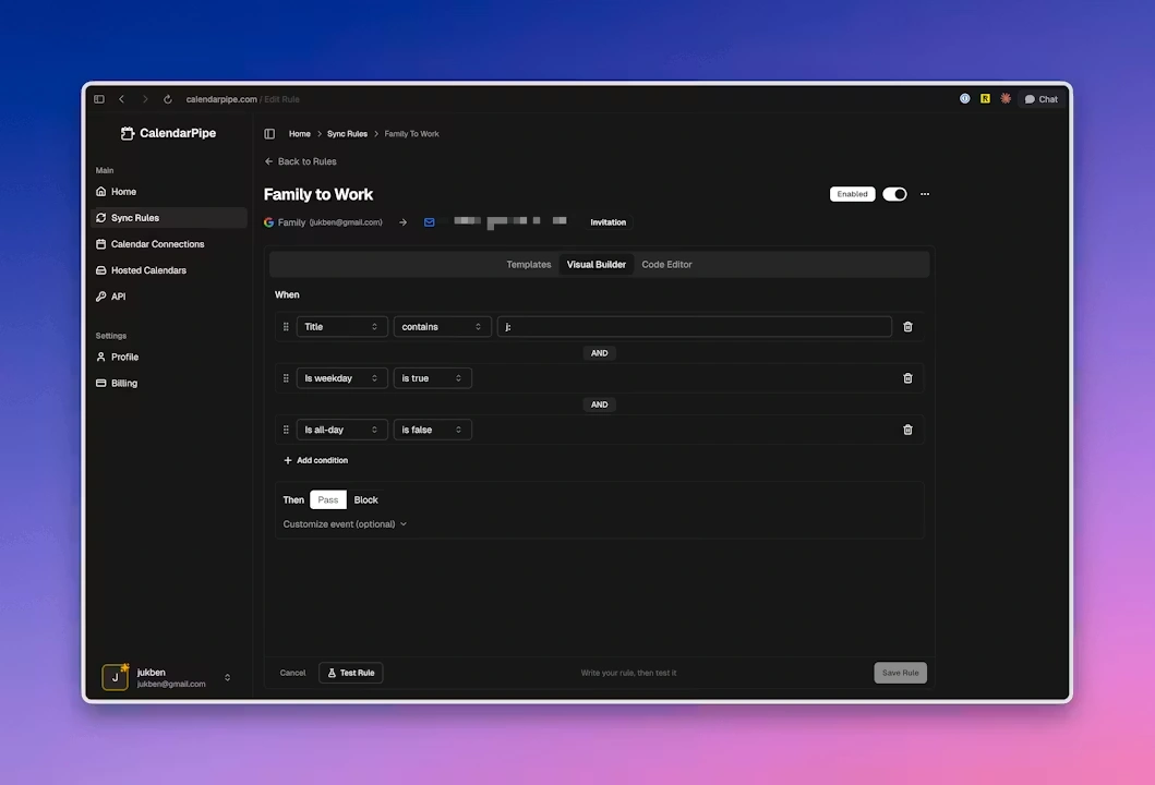 CalendarPipe screenshot