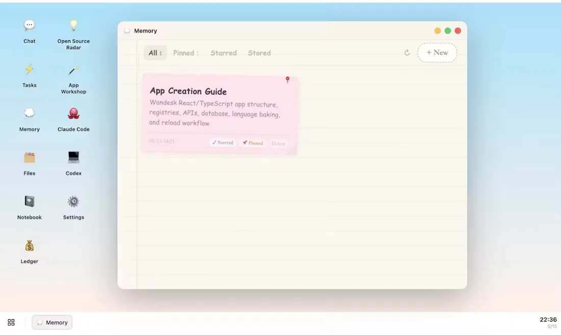 Wandesk screenshot