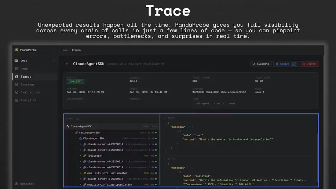 PandaProbe screenshot