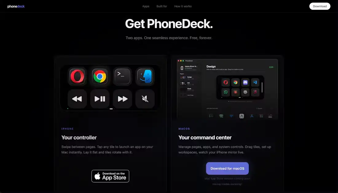PhoneDeck screenshot