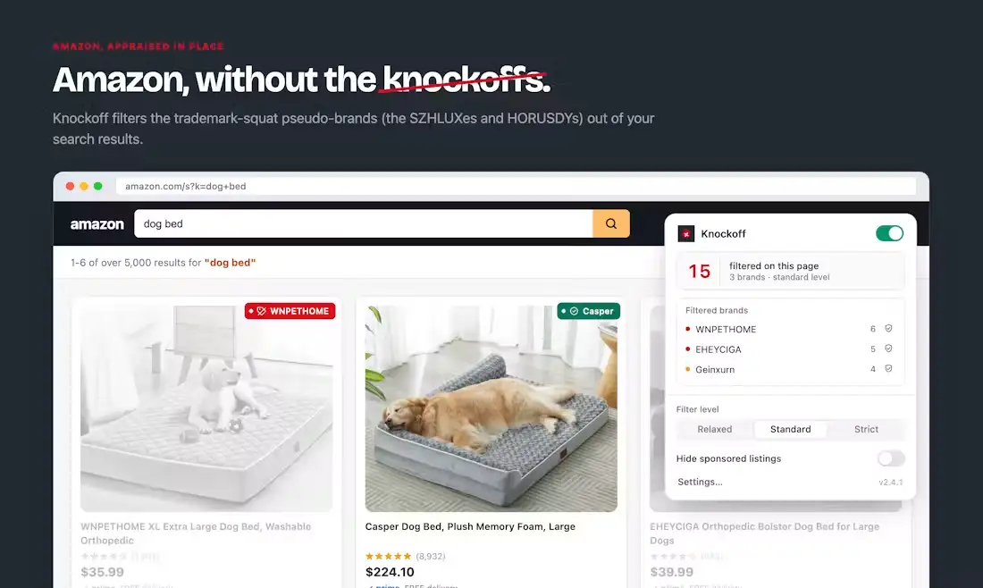 Knockoff screenshot