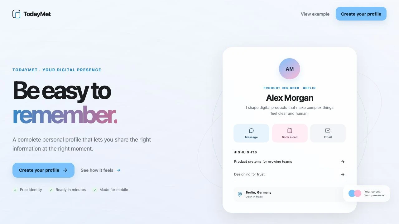 TodayMet screenshot